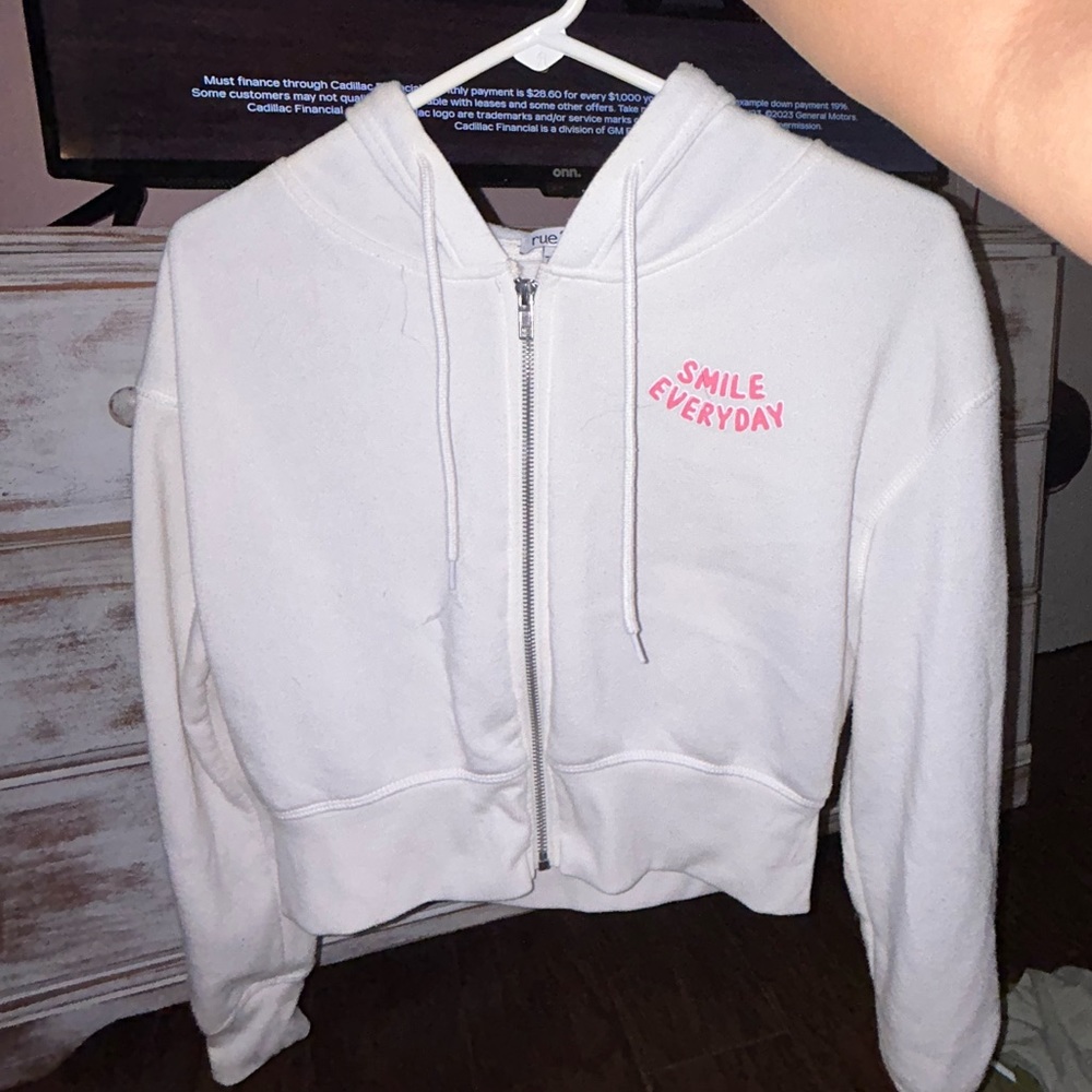Creamish white zip up